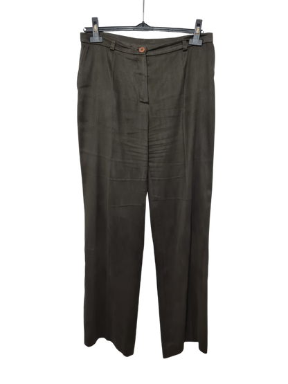 Tailleur marron pantalon + veste Weill des années 90-2000 EMMAUS