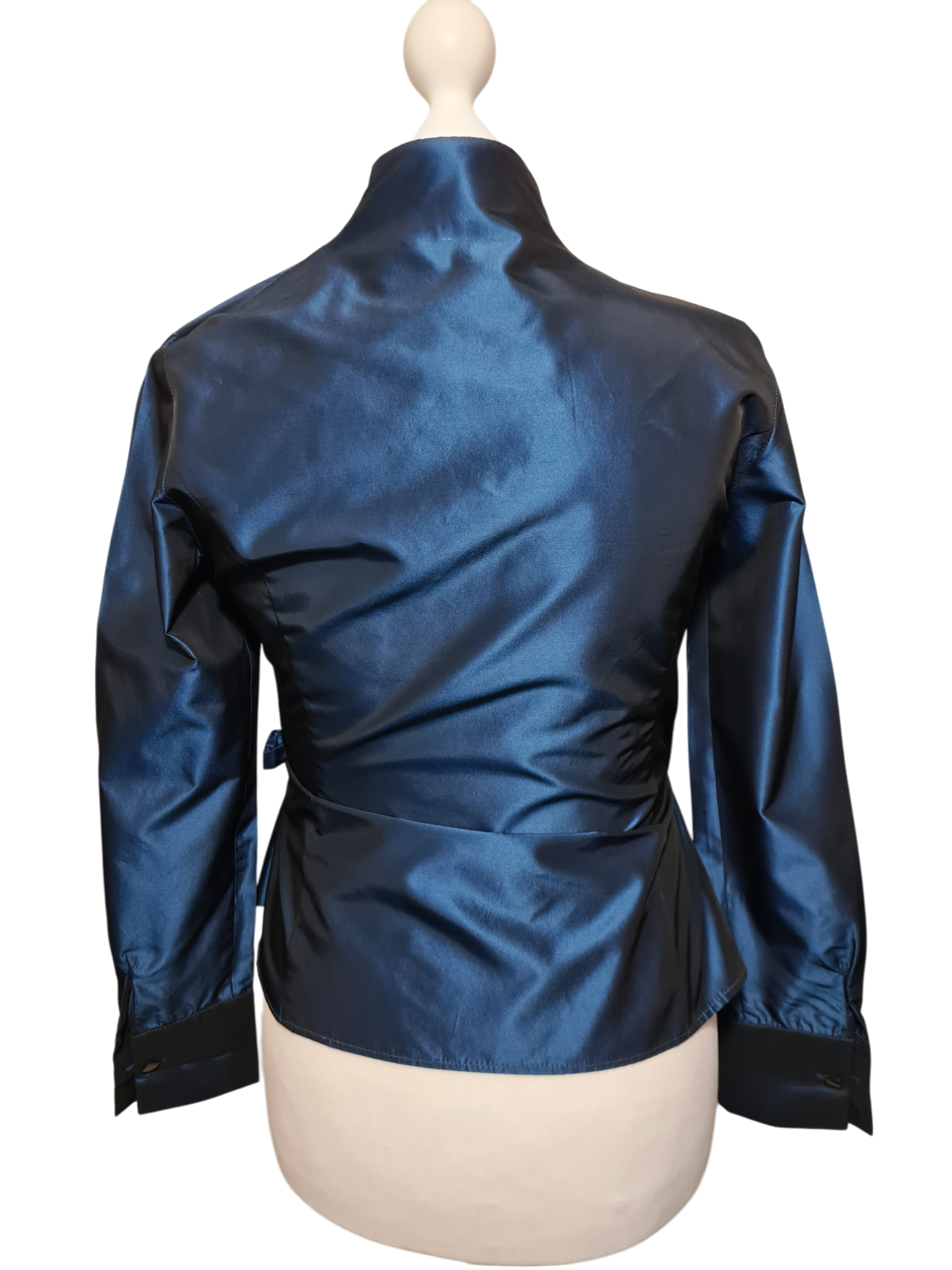 Veste de fête bleue Zara Woman des années 2000 EMMAUS