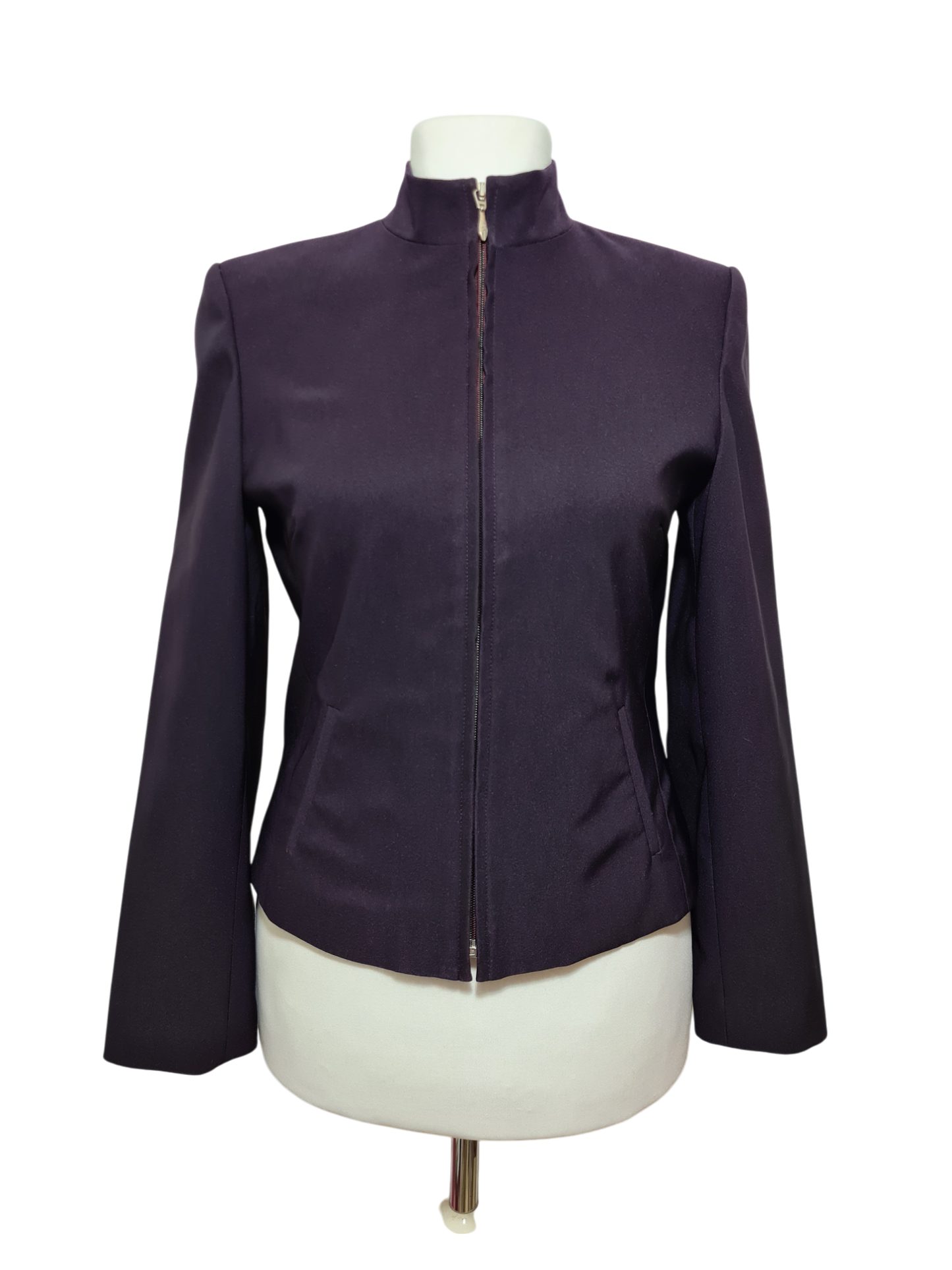 Veste violette zippée Burton coupe ajustée et col montant des années 90-2000 EMMAUS