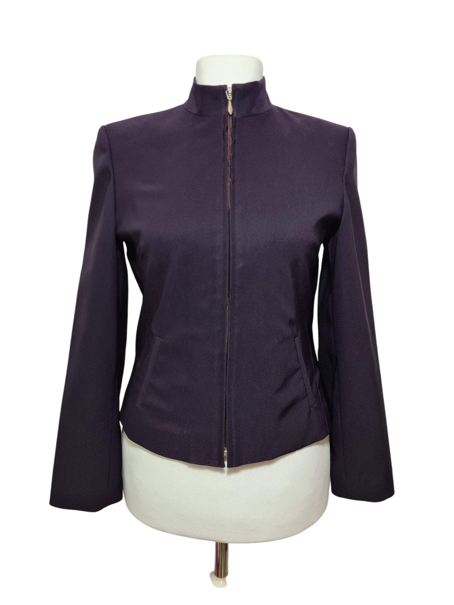 Veste violette zippée Burton coupe ajustée et col montant des années 90-2000 EMMAUS